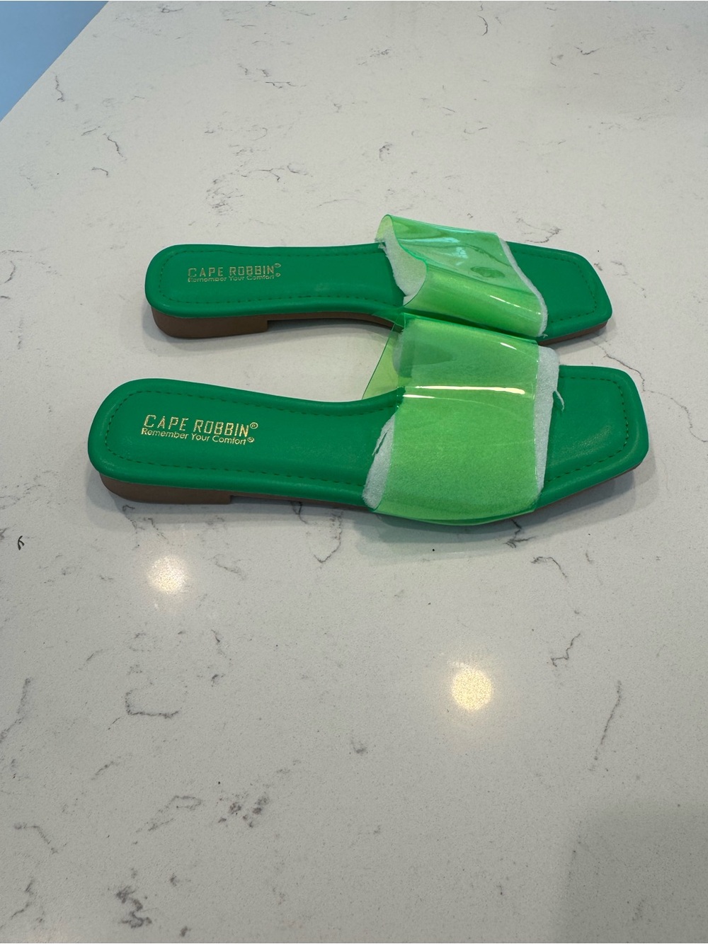 Cape Robbin Mariah sandals neon green size 8 NEW